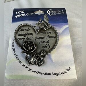 Auto Visor Clip Grandmother Granddaughter Love